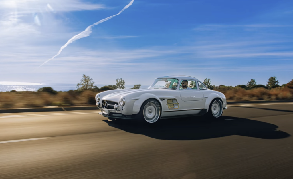 Tesla-Powered Reinvention of the 1955 Mercedes 300 SL